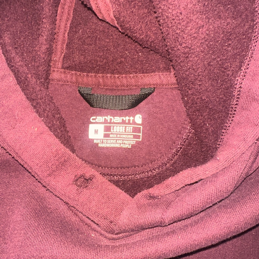Carhartt Men's Hooded Sweatshirt in Wine - Picture 2 of 2